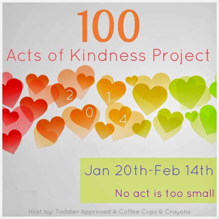 100 Acts of Kindness Free Printable Countdown Poster - Toddler Approved