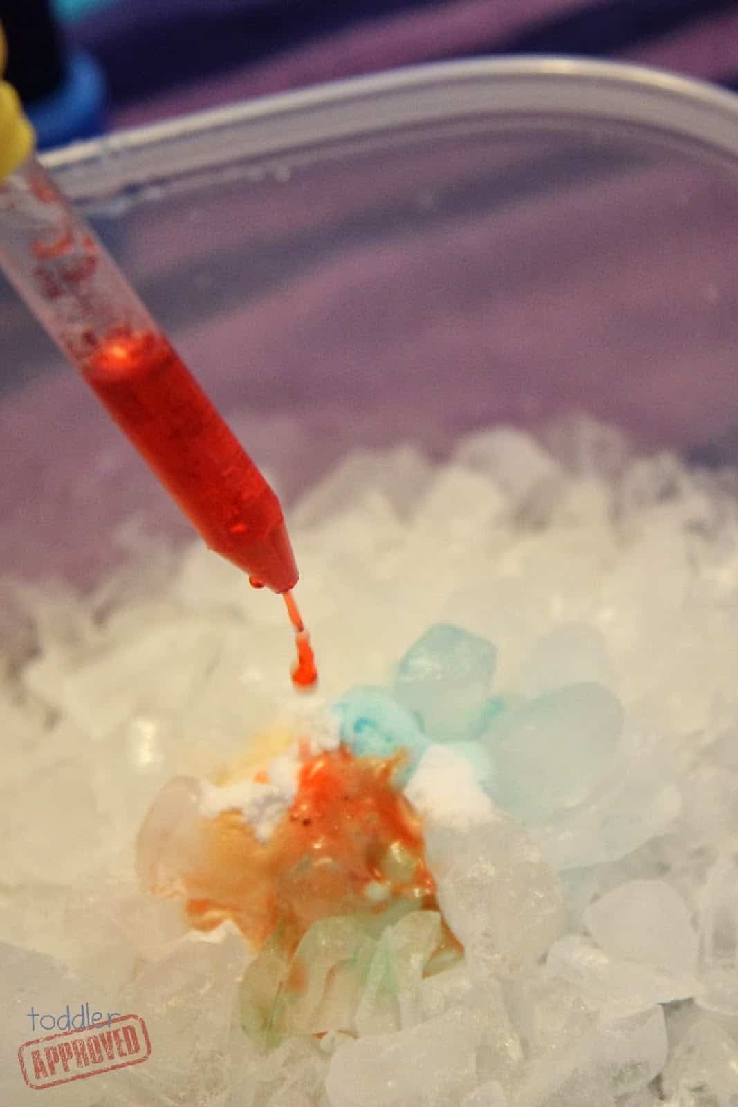 Fizzy Ice Science Activity For Kids Toddler Approved
