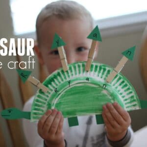 Paper Plate Dinosaur Name Craft