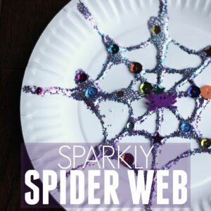 Sparkly Spider Web Collage for Kids