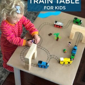 Easy DIY Paper Train Table for Kids