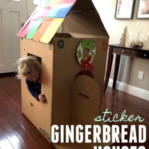 Sticker Gingerbread Houses: Christmas Cardboard Box Fun for Kids