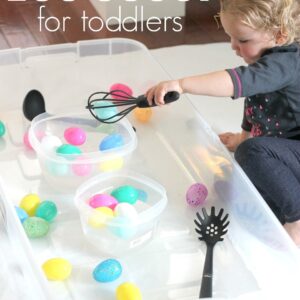 Egg Scoop Easter Activity for Toddlers