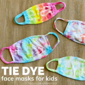 colorful tie dyed face masks for kids