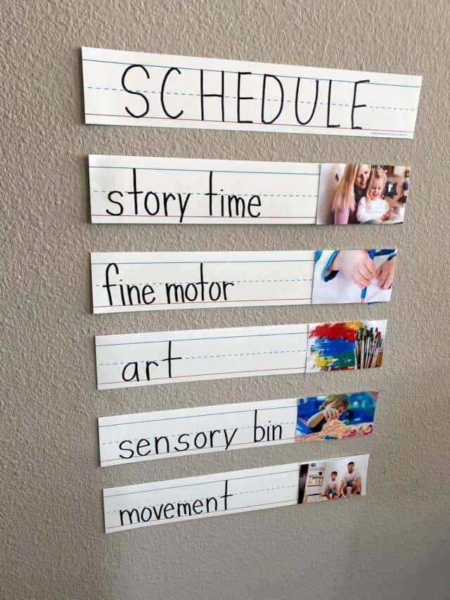 simple photo schedule for kids