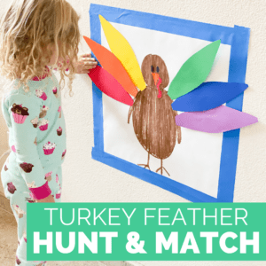 Thanksgiving Game for Toddlers: Turkey Feather Matching