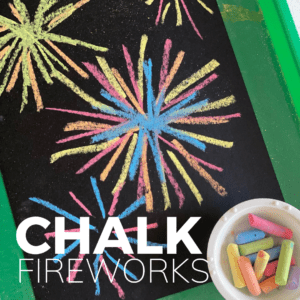 fireworks craft with chalk