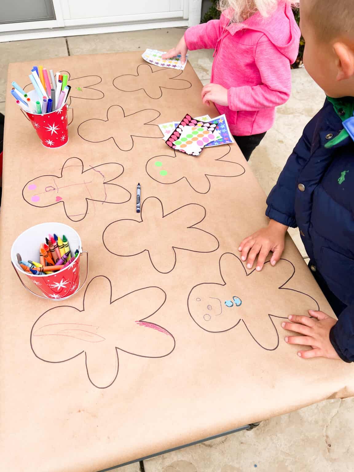 Gingerbread Sticker Craft Gingerbread Sticker Art - Toddler Approved