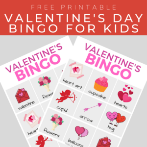 Valentine’s Day Bingo for Preschoolers