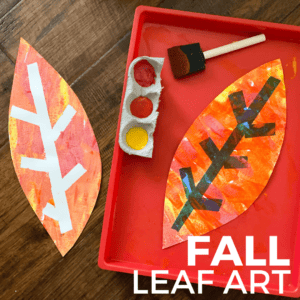 Fall Themed Tape Resist Art Activity