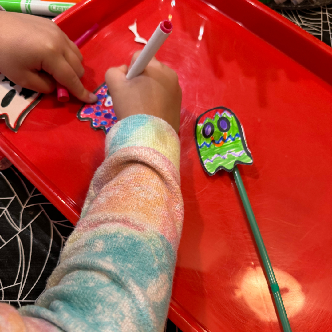 Halloween Craft- Straw Rockets for Kids - Toddler Approved