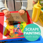 scrape painting process art activity